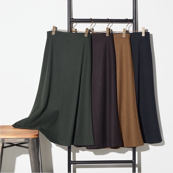 🆕 Uniqlo Women Brushed Jersey Flare Skirt - Picture 6 of 7